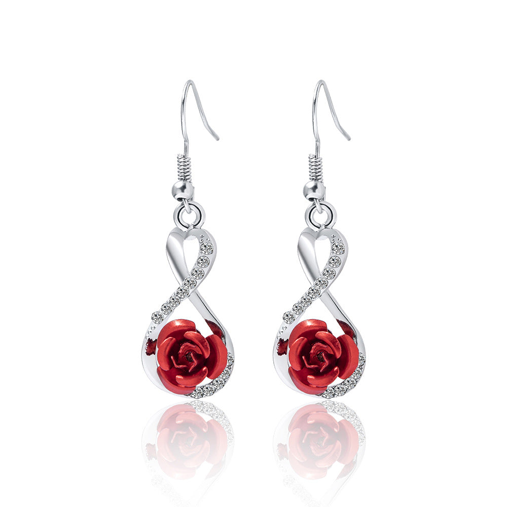 Wholesale Twisted Rose Diamond Earrings